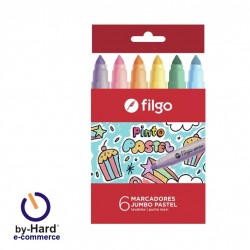 Marcadores Filgo Pinto Pastel  Jumbo x 6