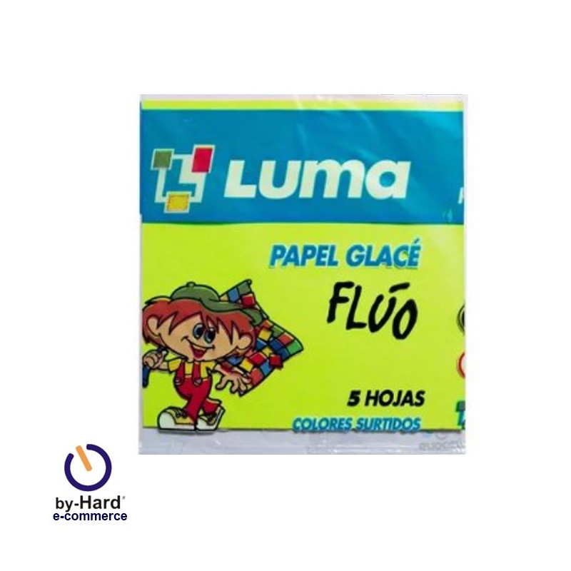 Papel Glace Luma Fluo x 5