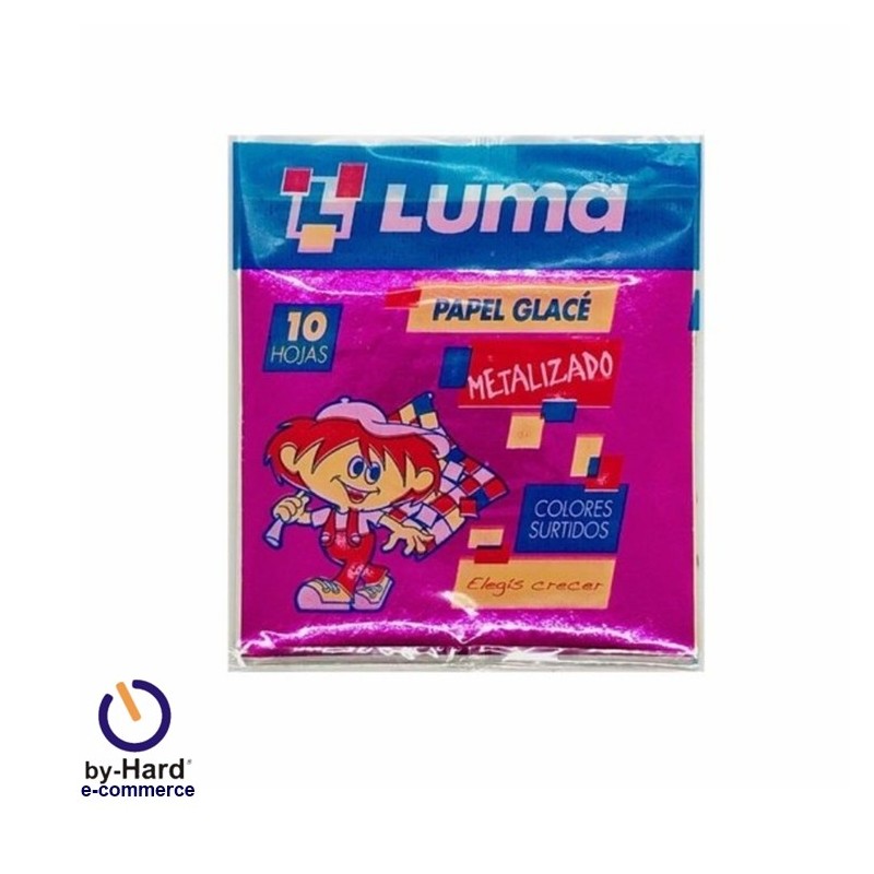 Papel Glace Luma Metalizado x 10