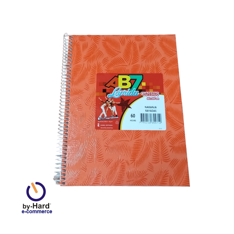 Cuaderno Laprida Nº 7 Espiralado Naranja