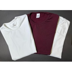 Camiseta Termica Blanca/Bordo