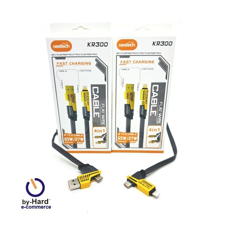Cable USB Mallado 2 C + Iphone Turbo (KR300)