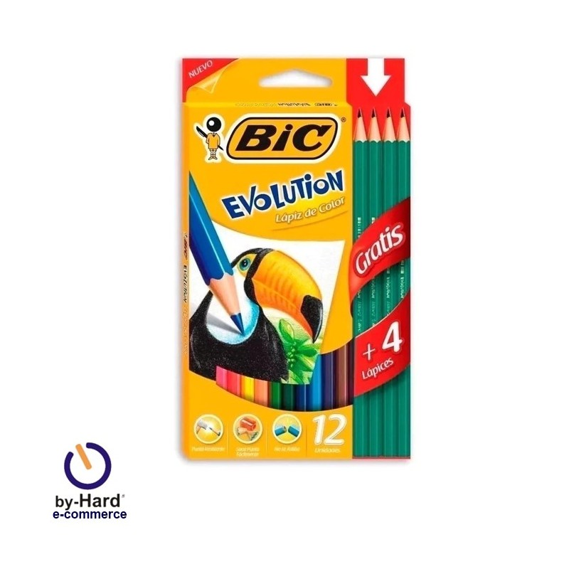 Lapices Colores Bic Evolution 12+4